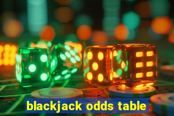 blackjack odds table