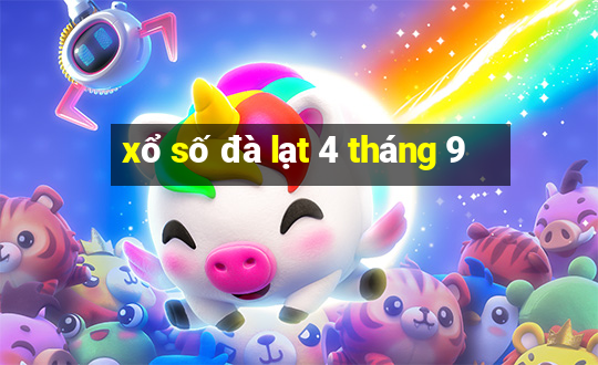 xổ số đà lạt 4 tháng 9