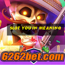 slot you in meaning