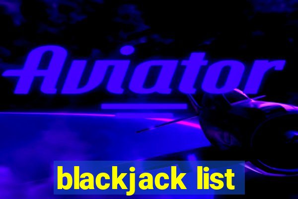 blackjack list