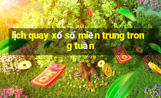 lịch quay xổ số miền trung trong tuần