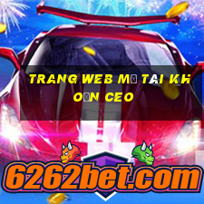 Trang web mở tài khoản ceo