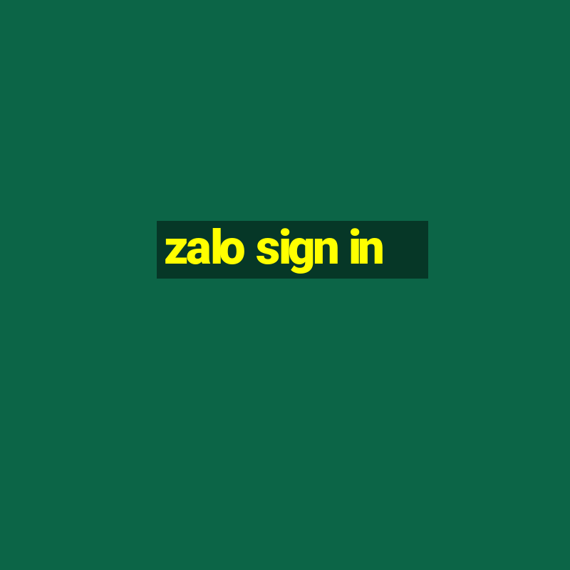 zalo sign in