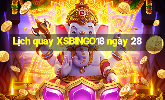 Lịch quay XSBINGO18 ngày 28