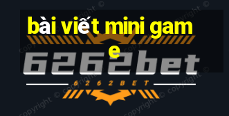 bài viết mini game