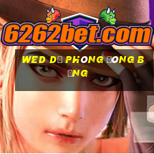 wed dự phòng đóng băng