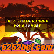 xổ số bạc liêu trong vòng 30 ngày