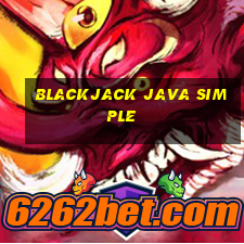 blackjack java simple