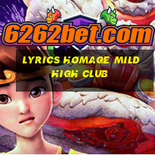 lyrics homage mild high club