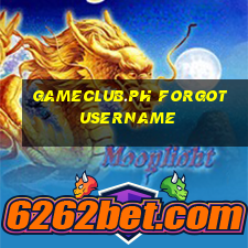 gameclub.ph forgot username