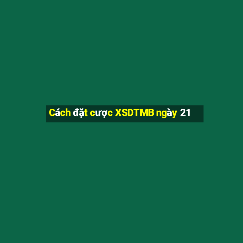 Cách đặt cược XSDTMB ngày 21