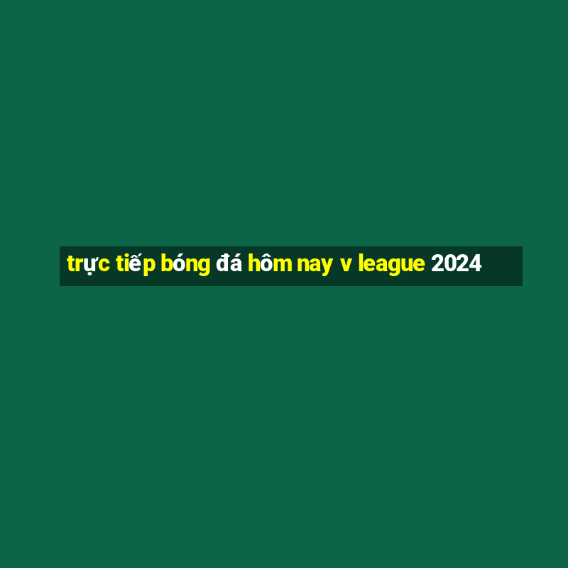 trực tiếp bóng đá hôm nay v league 2024