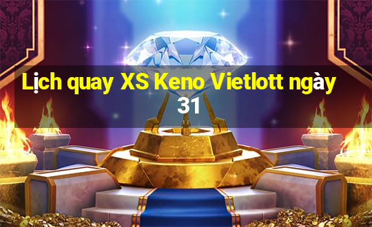 Lịch quay XS Keno Vietlott ngày 31