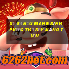 xổ số hậu giang bình phước thứ bảy hàng tuần