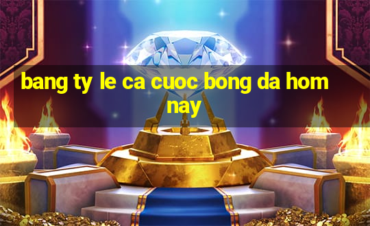 bang ty le ca cuoc bong da hom nay