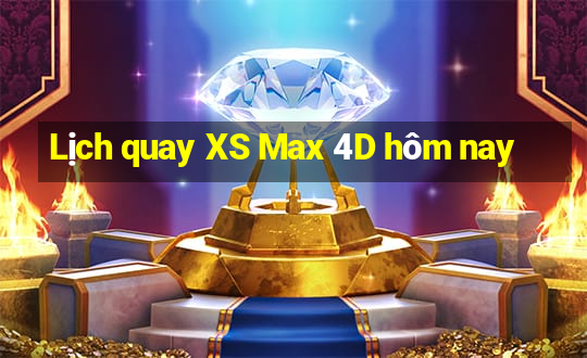 Lịch quay XS Max 4D hôm nay