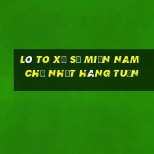 lô to xổ số miền nam chủ nhật hàng tuần