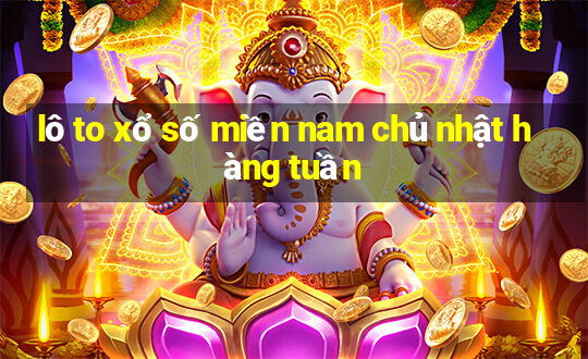 lô to xổ số miền nam chủ nhật hàng tuần