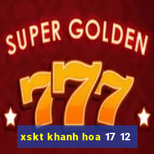 xskt khanh hoa 17 12