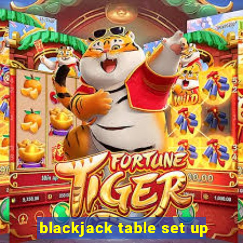 blackjack table set up