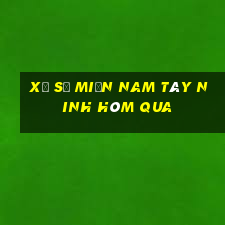 xổ số miền nam tây ninh hôm qua