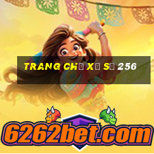 Trang chủ xổ số 256