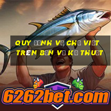 quy định về chữ viết trên bản vẽ kỹ thuật