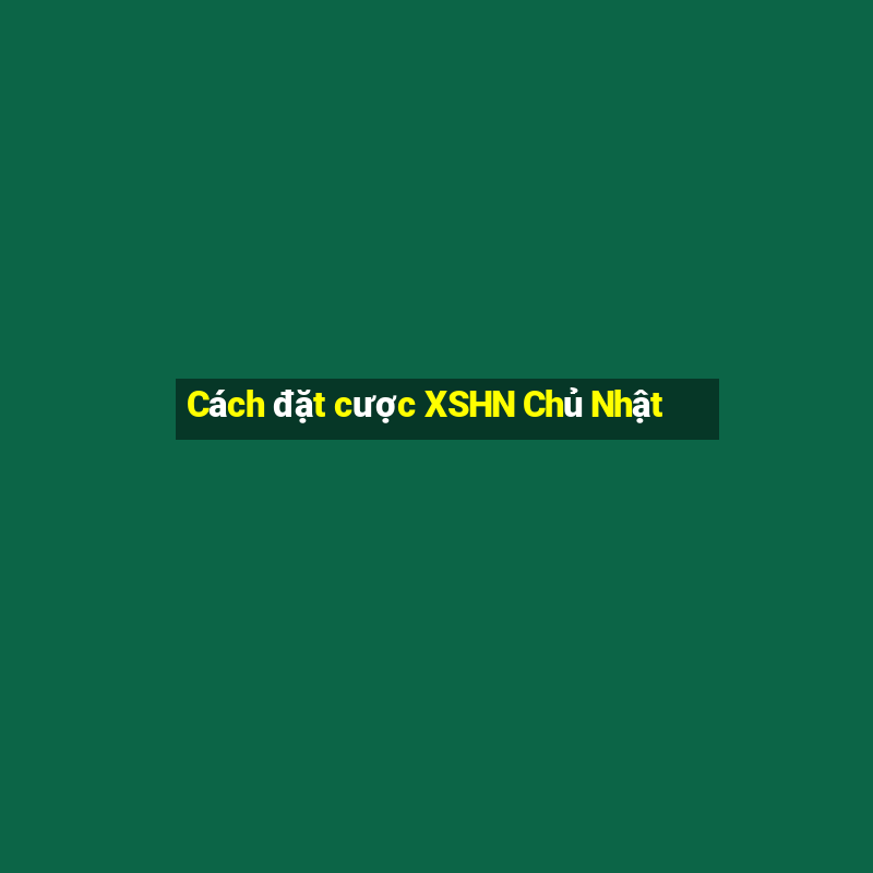 Cách đặt cược XSHN Chủ Nhật