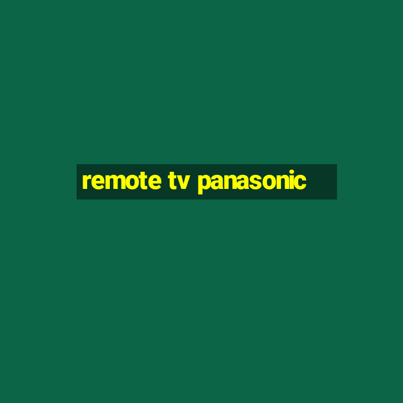 remote tv panasonic