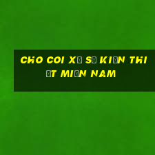 cho coi xổ số kiến thiết miền nam