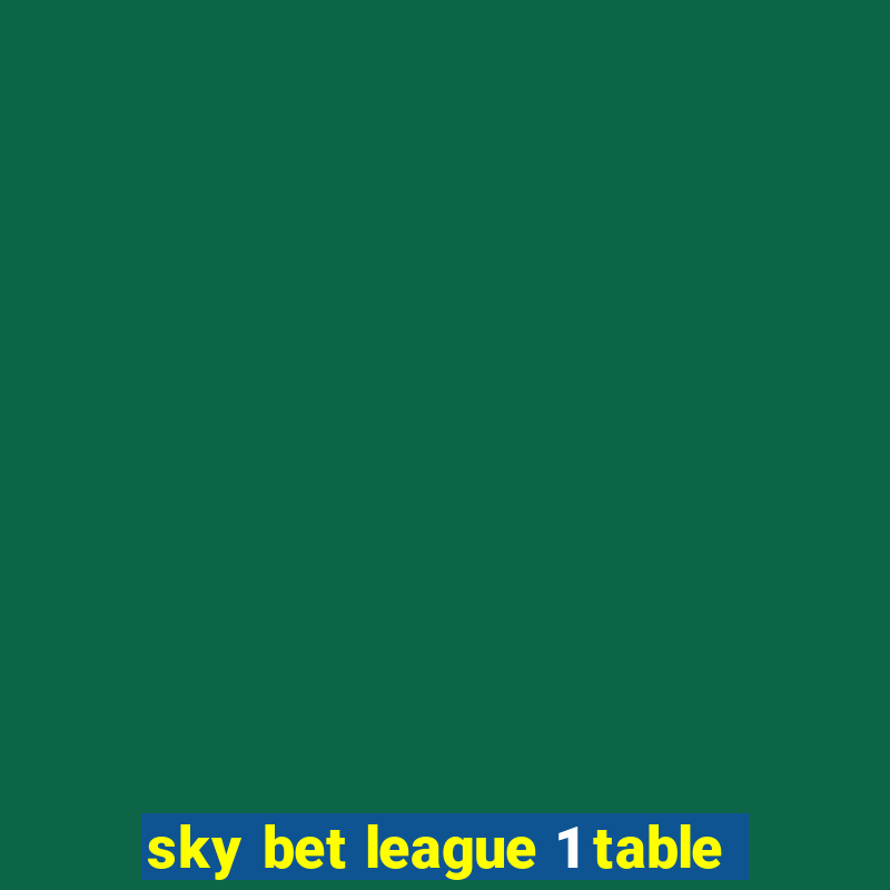 sky bet league 1 table