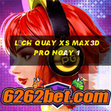 Lịch quay xs Max3D Pro ngày 1