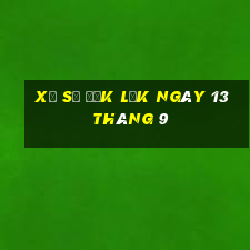 xổ số đắk lắk ngày 13 tháng 9