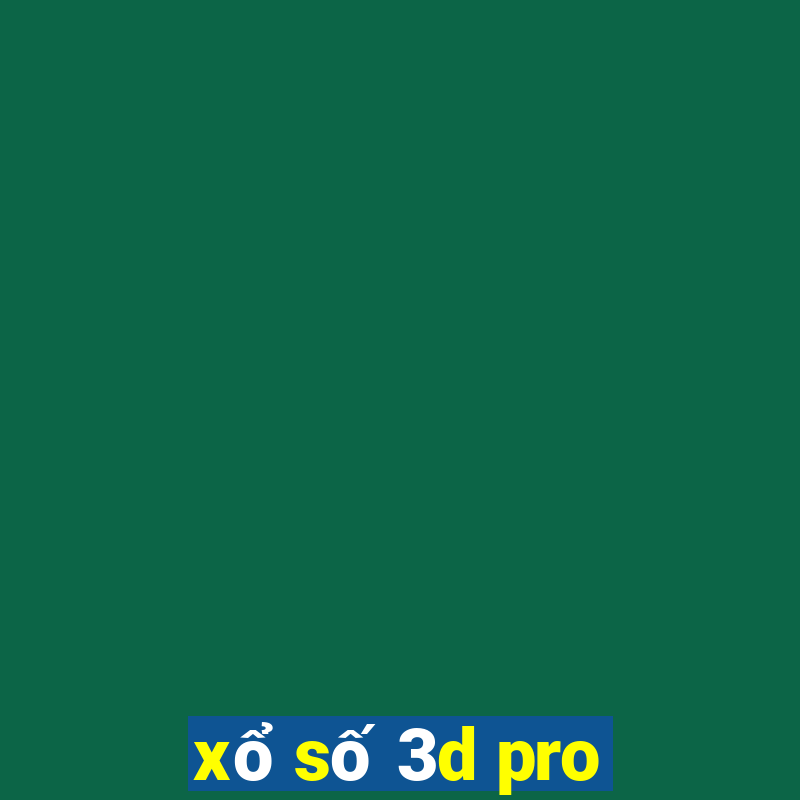 xổ số 3d pro