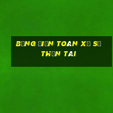 Bảng điện toán xổ số Thần Tài