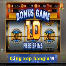 bảng xep hang u19