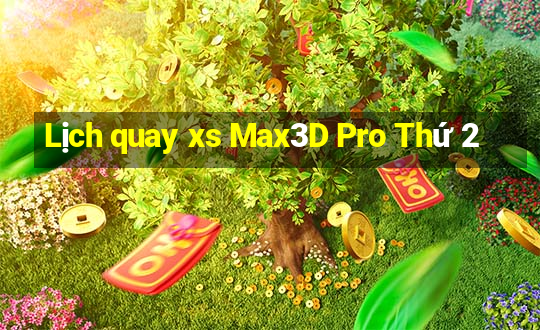 Lịch quay xs Max3D Pro Thứ 2