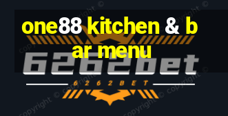 one88 kitchen & bar menu