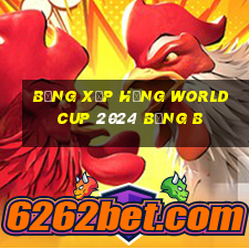 bảng xếp hạng world cup 2024 bảng b