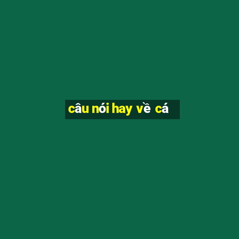 câu nói hay về cá