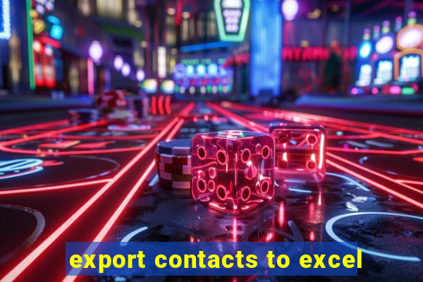 export contacts to excel