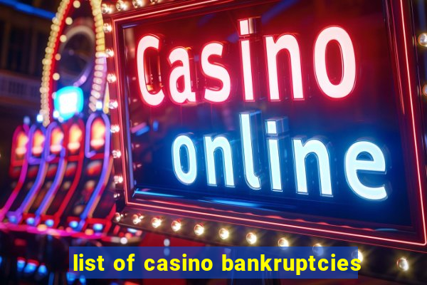 list of casino bankruptcies