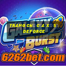 Trang chủ của xổ số DeForce