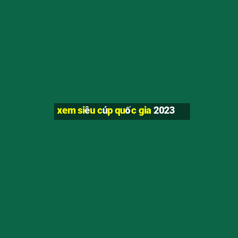 xem siêu cúp quốc gia 2023