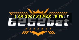 Lịch quay XS Max 4D Thứ 7