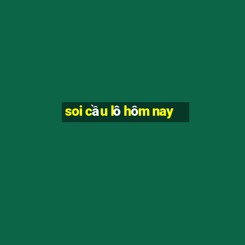 soi cầu lô hôm nay