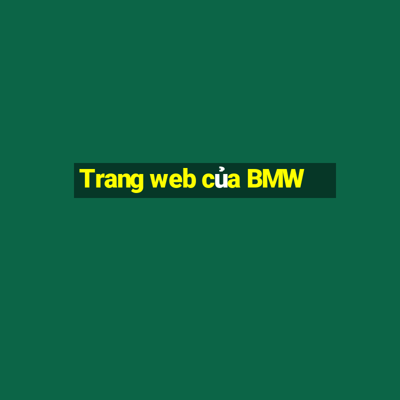 Trang web của BMW