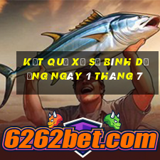 kết quả xổ số bình dương ngày 1 tháng 7