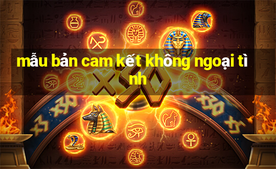 mẫu bản cam kết không ngoại tình