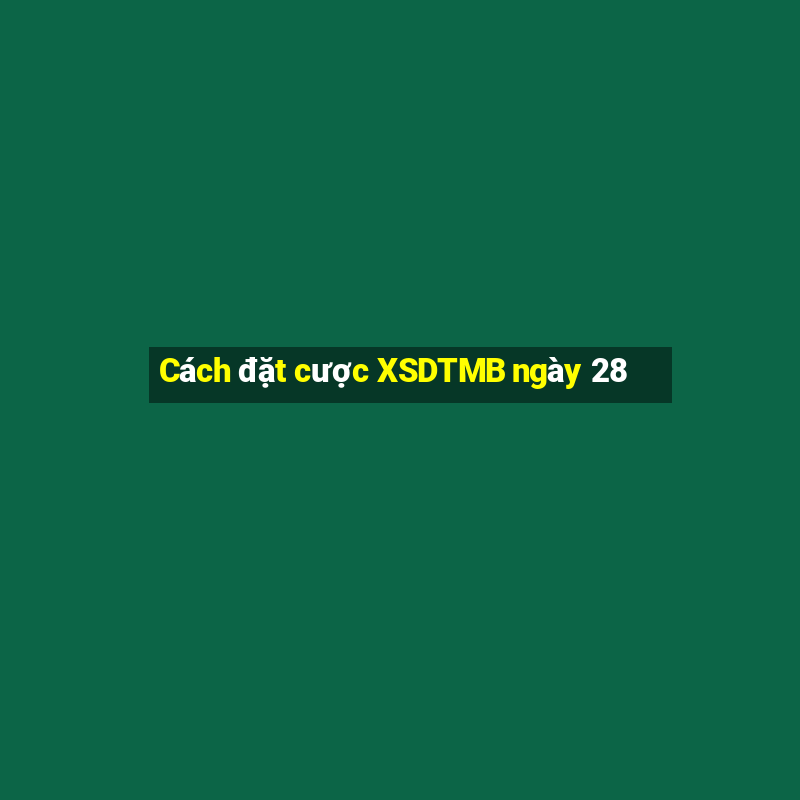 Cách đặt cược XSDTMB ngày 28